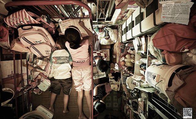Hong Kong coffin homes bunk beds
